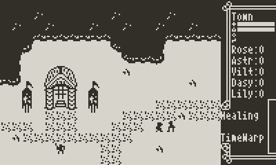 An animated image showing the player getting a spell relic and taking it through the eastern forest to increase their spell's damage.